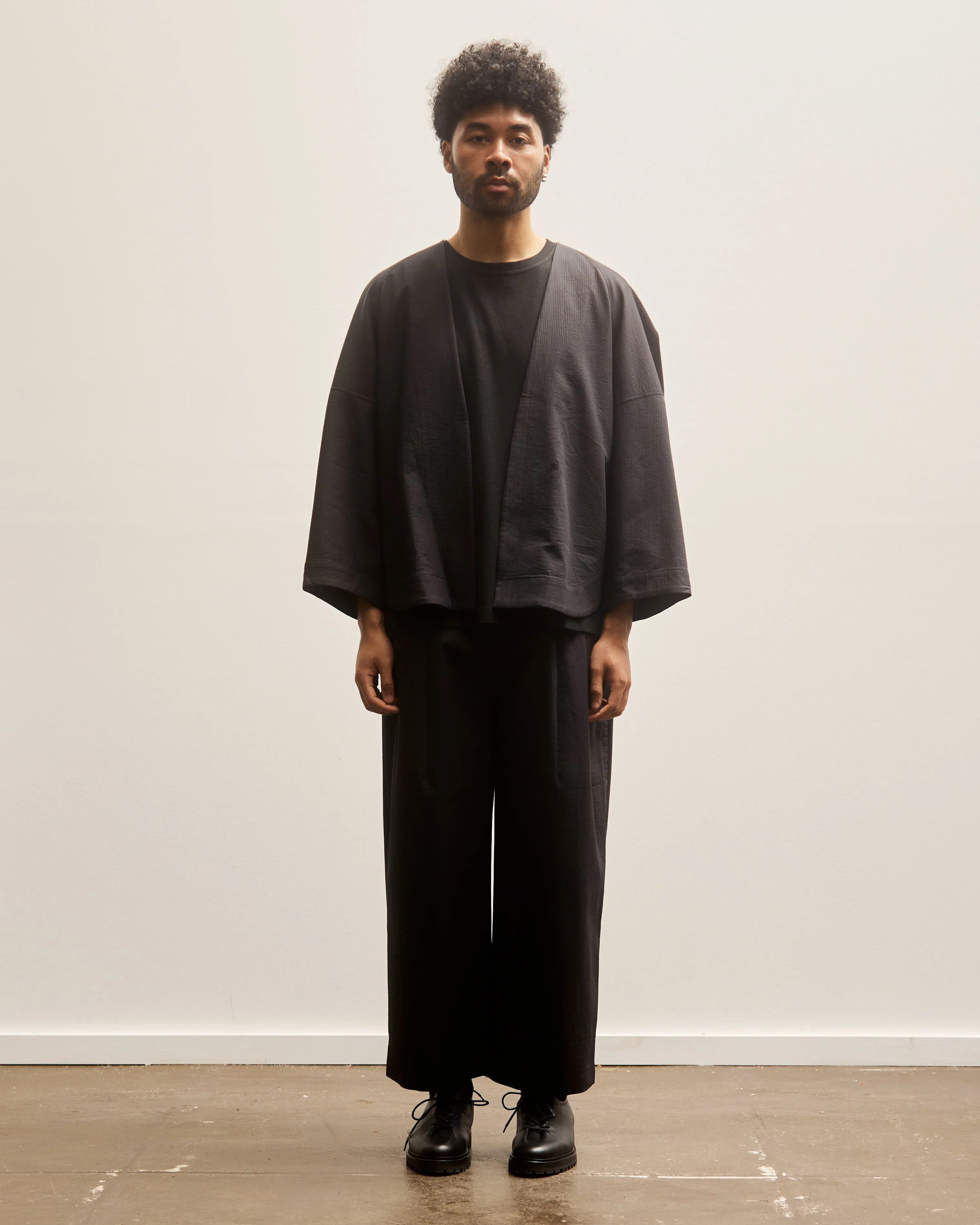 7115 Unisex Pleated Trouser, Black Stripe Edition