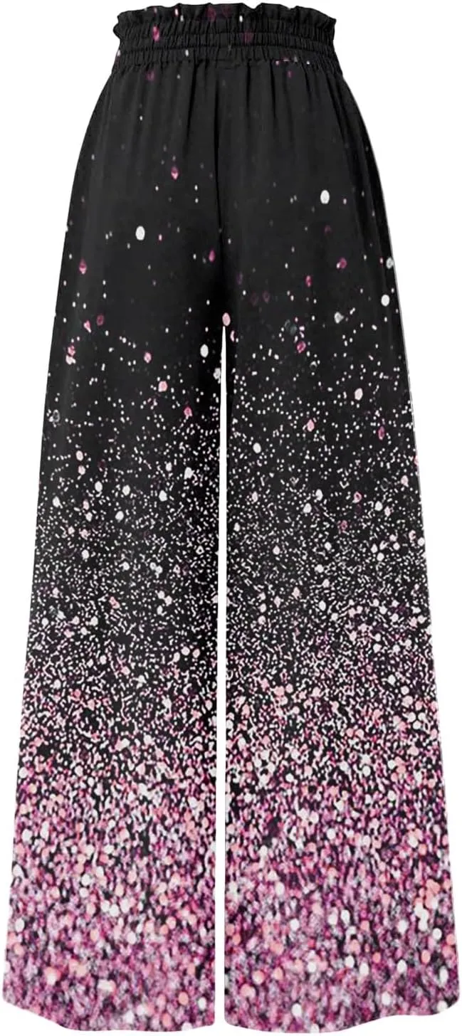 ADHOWBEW Floral Skirts for Women Summer Smocked Floral Print Beach Casual Elastic Waist Cotton Skirts