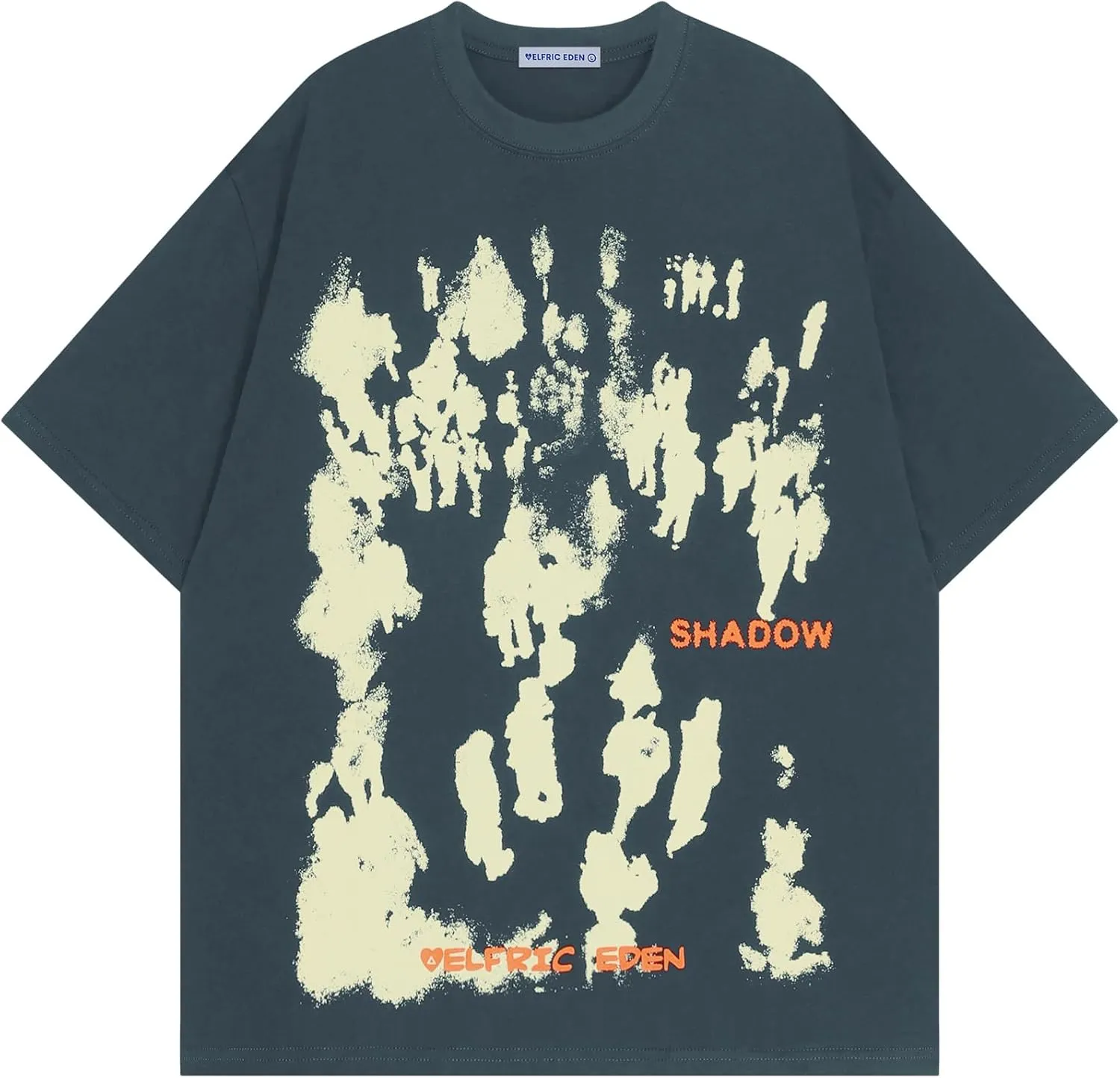 Aelfric Eden Oversized Graphic Tees Unisex Graffiti Print Shirts Inkjet Tee Top