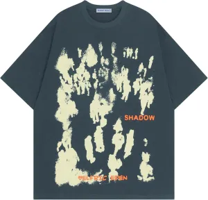 Aelfric Eden Oversized Graphic Tees Unisex Graffiti Print Shirts Inkjet Tee Top