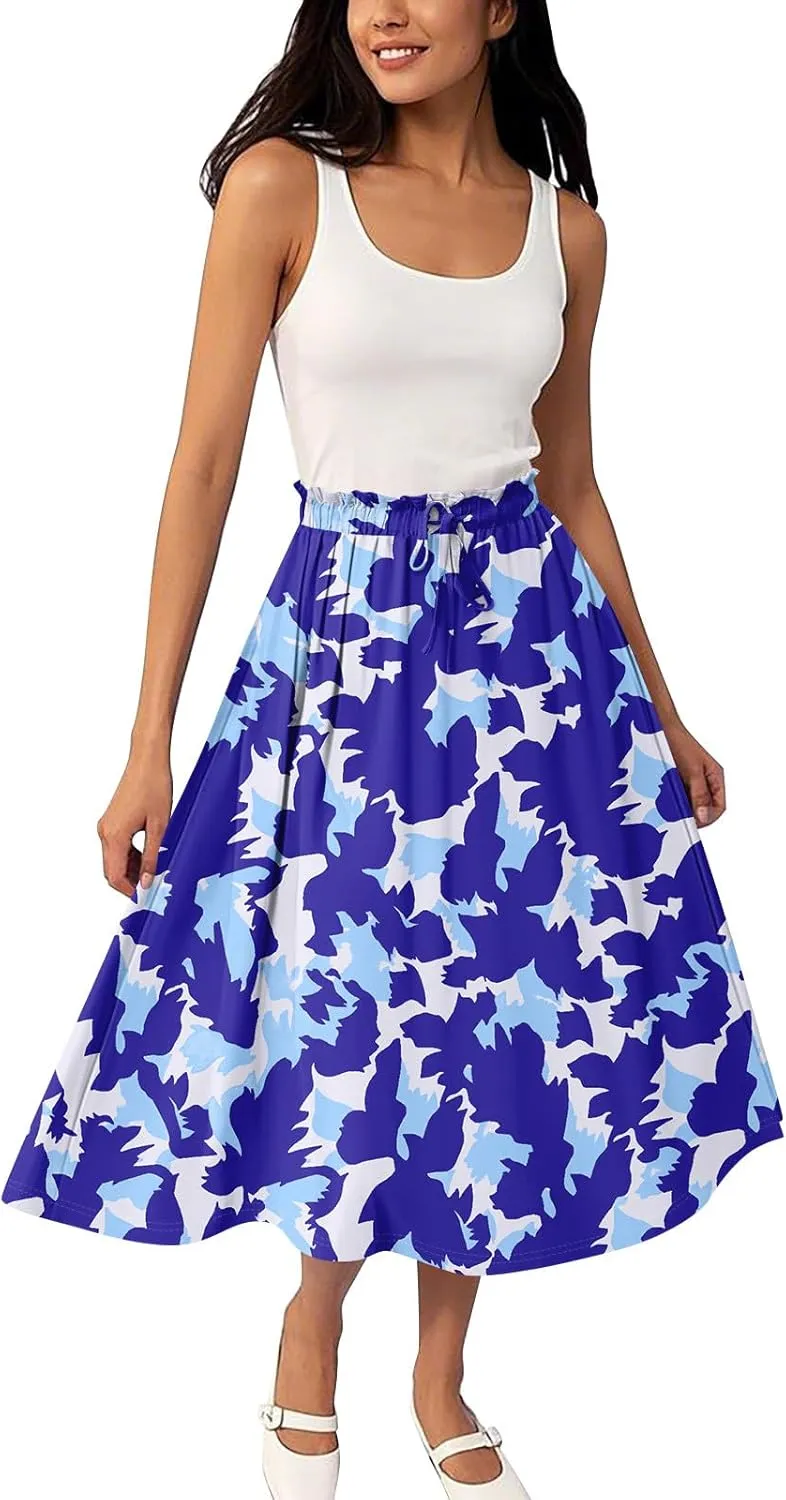 Aline Skirts for Women High Waist Flowy Maxi Skirt Long A-Line Skirt Boho Style