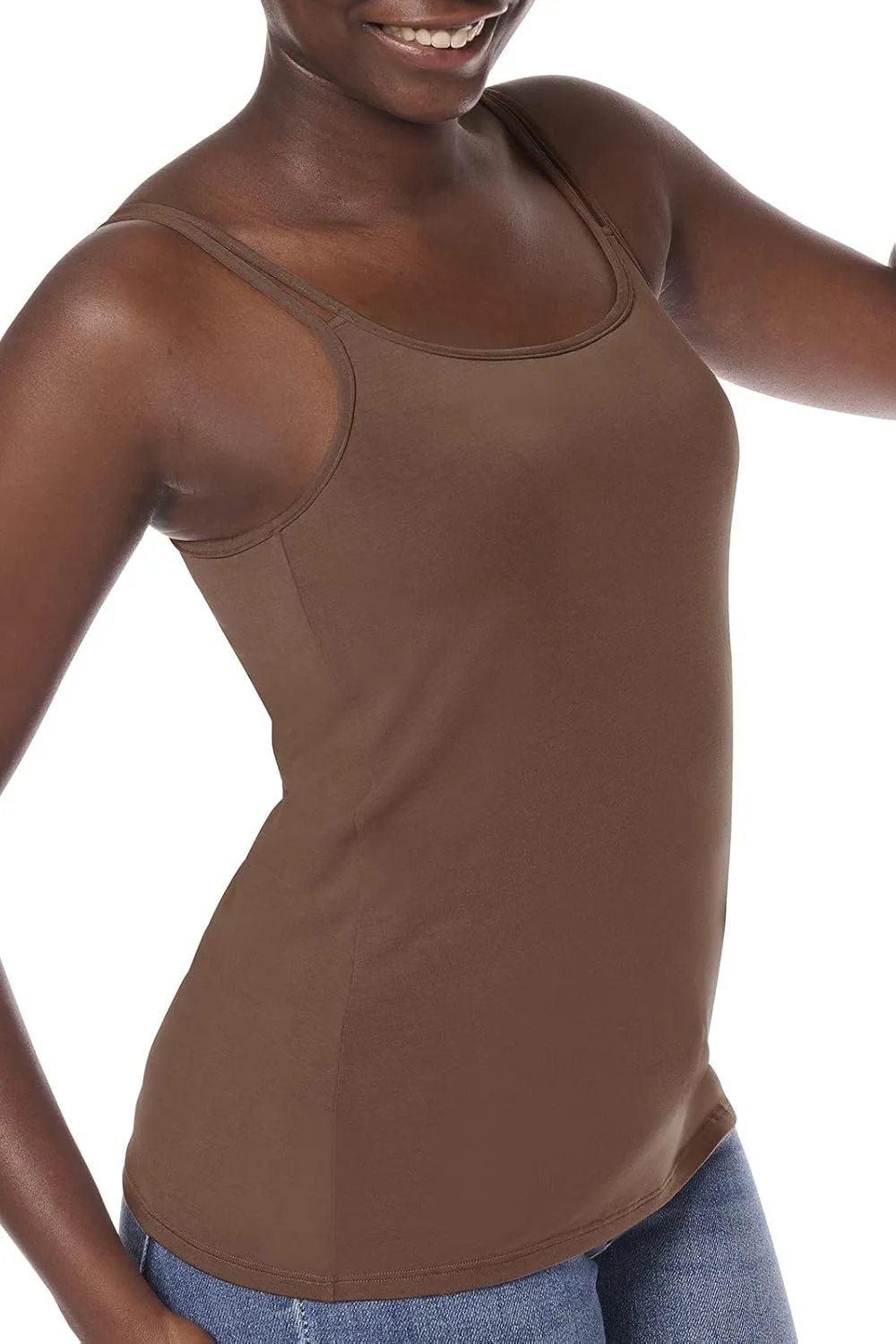 Amoena Women's Valetta Pocketed Camisole W/Built in Shelf Bra Nude