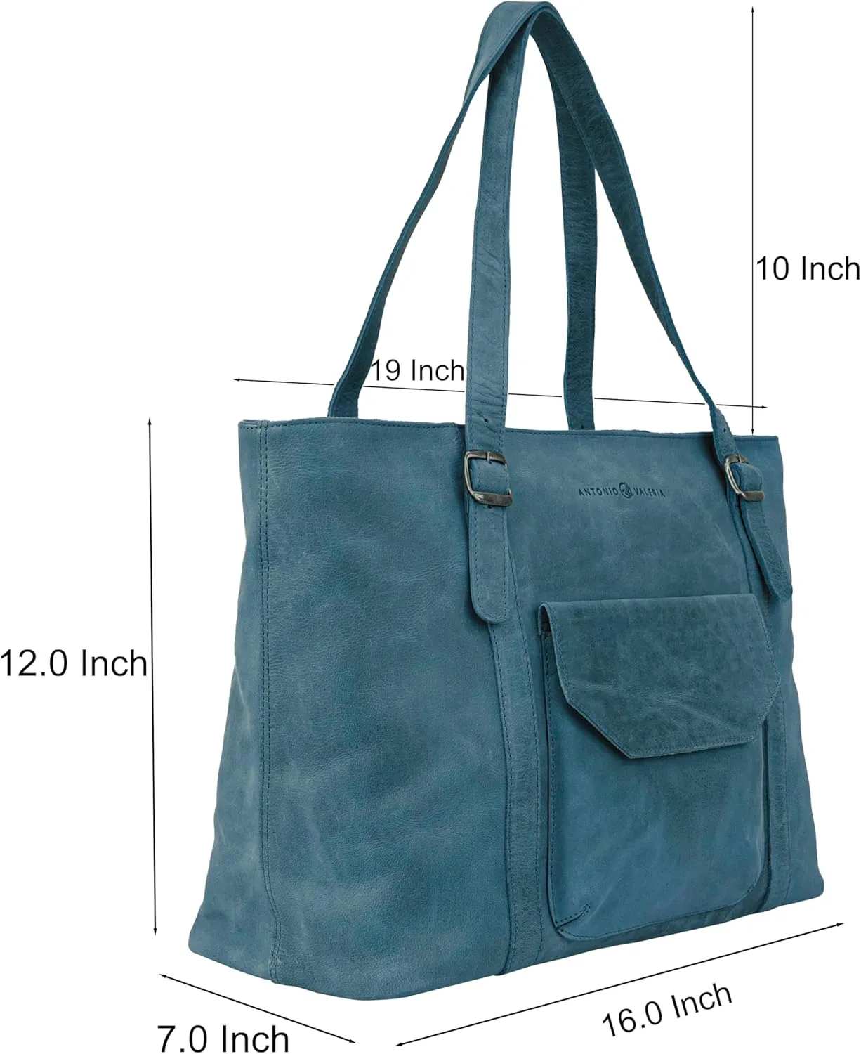 ANTONIO VALERIA Sage Leather Tote/Top Handle Shoulder Bag for Women