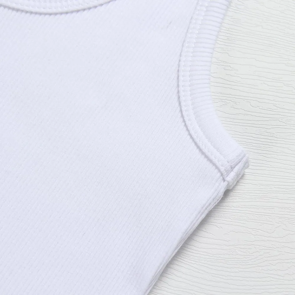 Artfish Women's Scoop Neck Sleeveless Knit Ribbed Fitted Casual Crop Tank Top