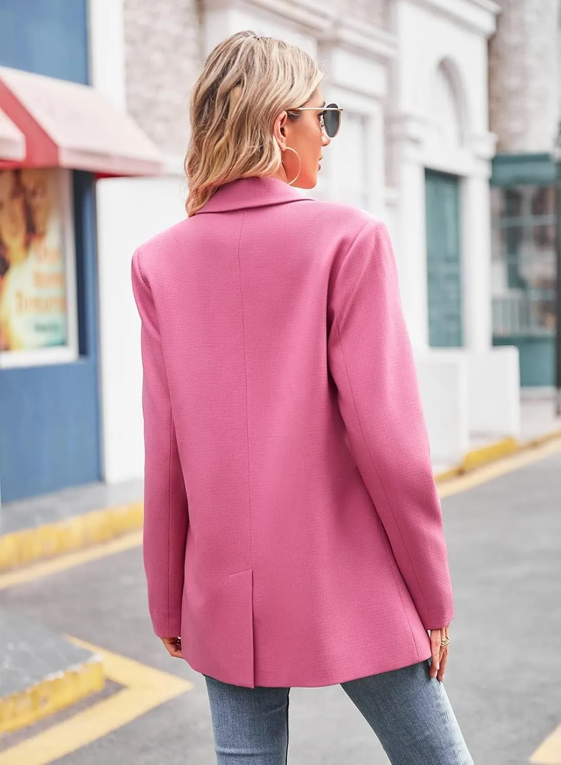ARTFREE Womens Casual Blazer Button Lapel Long Sleeve Work Business Fashion Blazers Jackets Outfits with Pockets