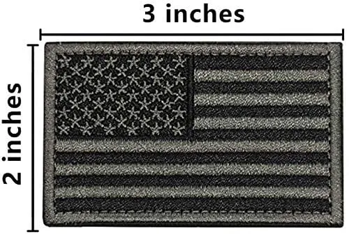 ASA Techmed Tactical Backpack with Waterproof Pouch   6 Embroidered U.S. Flag Patches for Outdoors, Travel