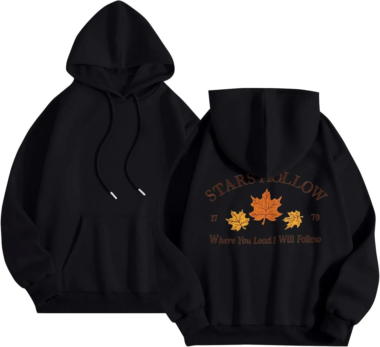 Azeralia Hoodies for Women Crew Neck Long Sleeve Sweatshirt Print Lightweight Pullover Fall Daily Basic Top