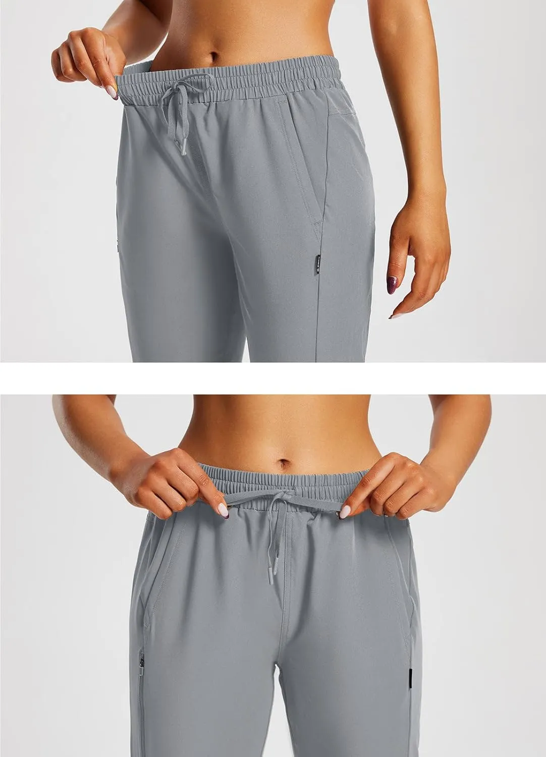 baleaf Women's 15" Long Shorts Below The Knee Capri Hiking Cargo Shorts Lightweight Quick Dry Elastic Waist for Casual