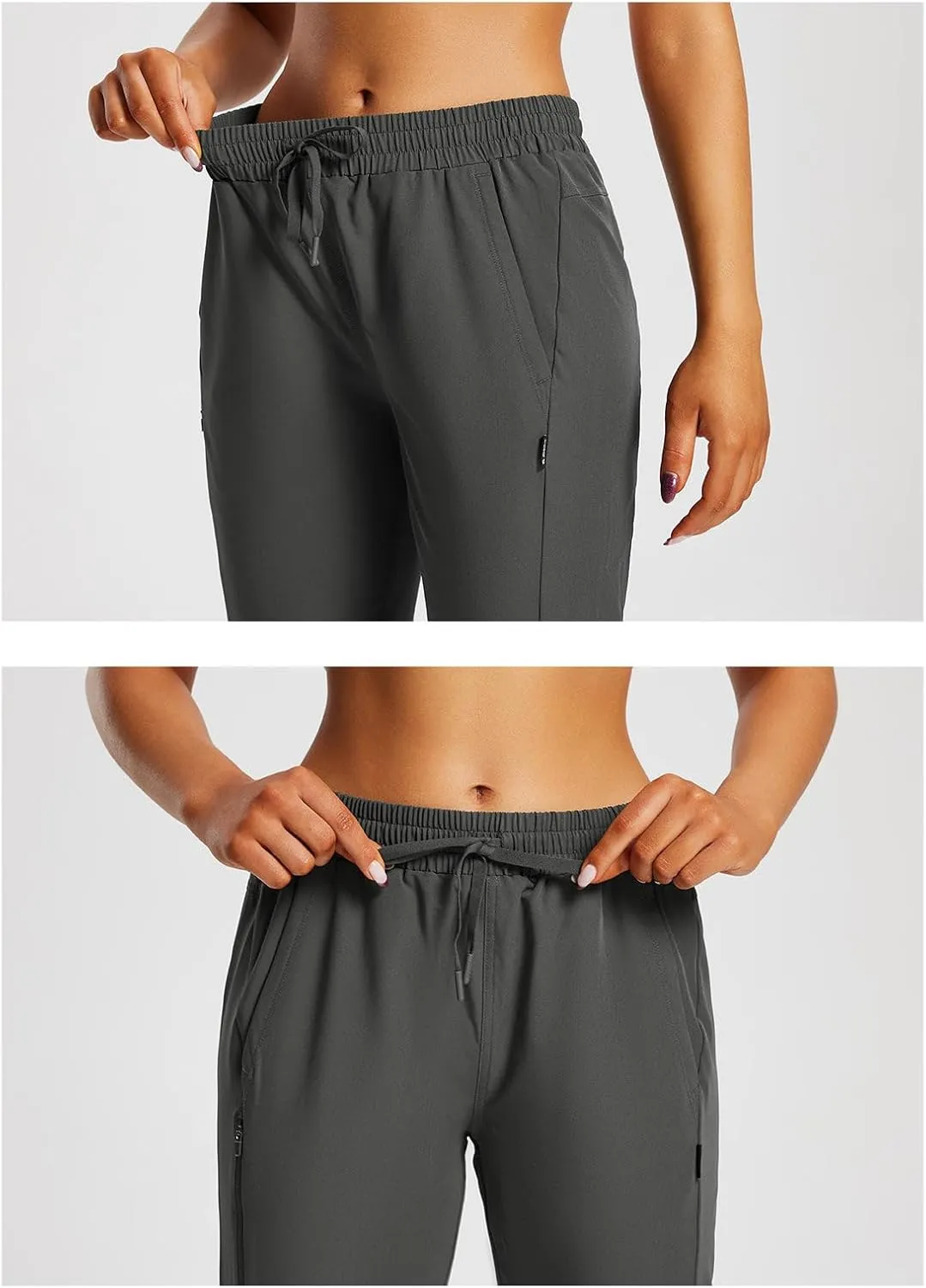 baleaf Women's 15" Long Shorts Below The Knee Capri Hiking Cargo Shorts Lightweight Quick Dry Elastic Waist for Casual