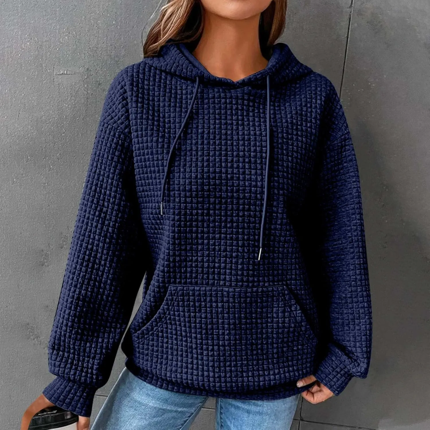 Basysin Oversized Sweatshirt for Women Fall Hoodies Dandelion Daisy Printed Hooded Sweatshirt Casual Pullover with Pockets