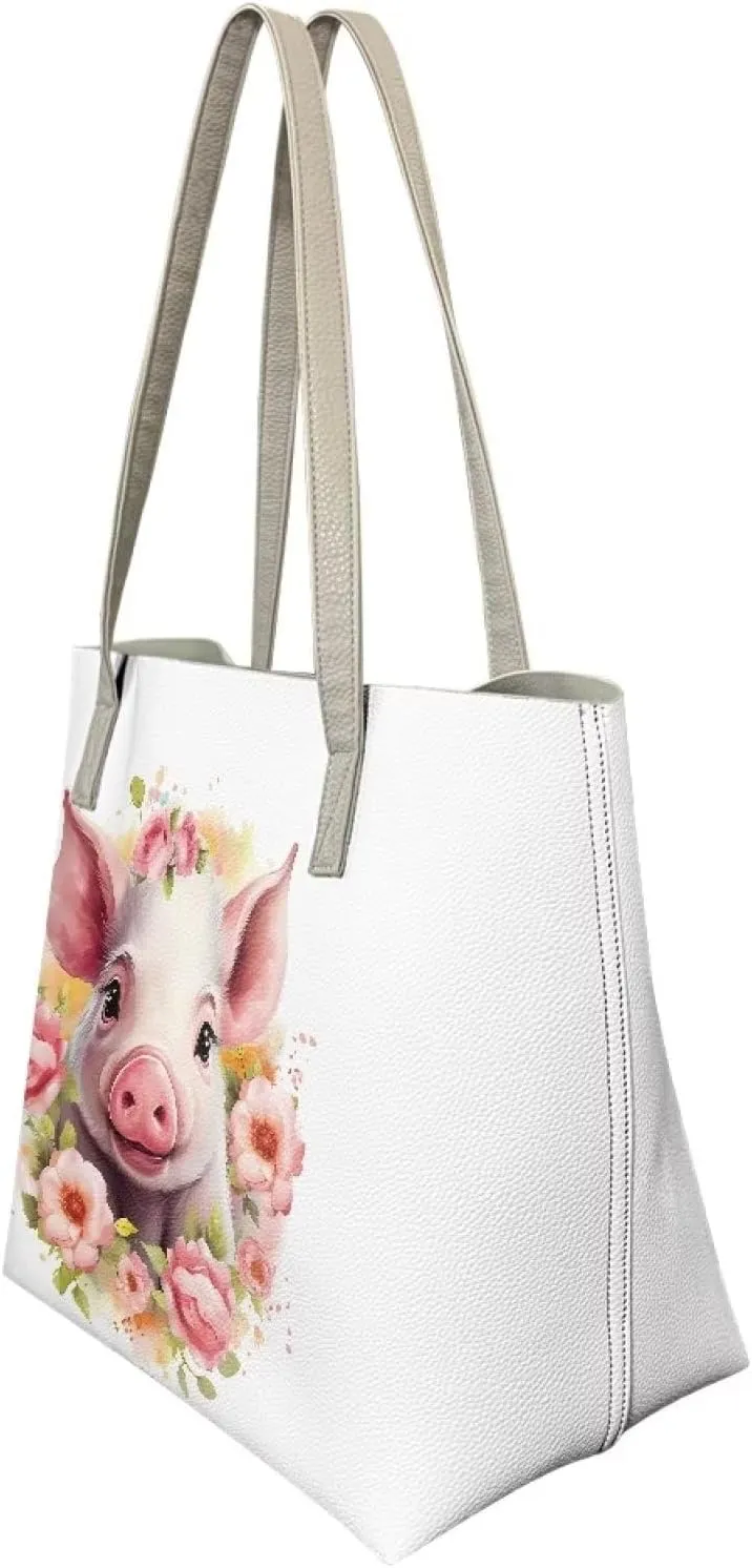 Big Capacity Women's Tote Satchel Handbag with Inner Pocket Top-handle Purse