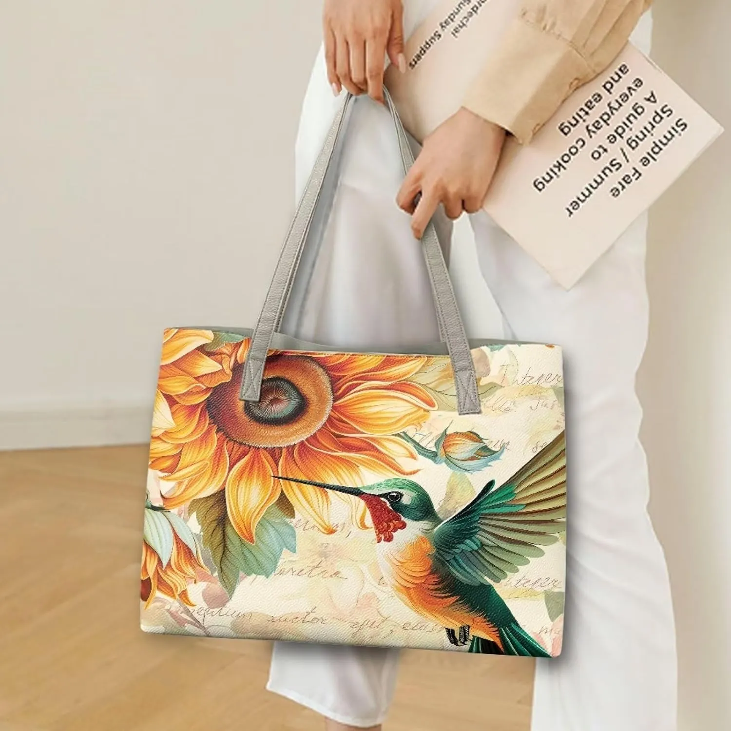 Big Capacity Women's Tote Satchel Handbag with Inner Pocket Top-handle Purse