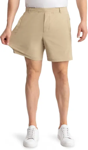 birddogs Mens Khaki Shorts  Casual, Slim Fit, Stretch Shorts with Built-in Liner for Comfort  Regular Length, 7 Inseam