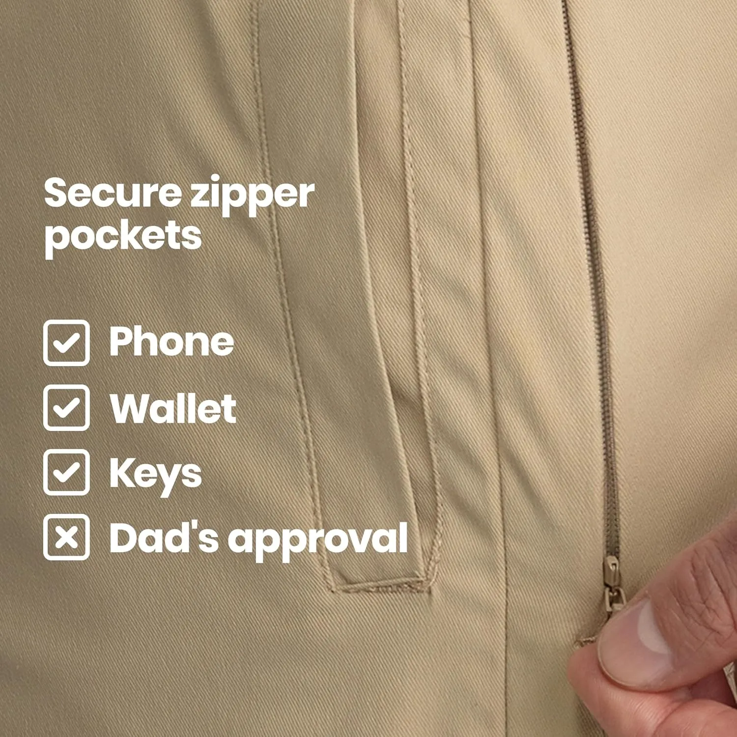 birddogs Mens Khaki Shorts  Casual, Slim Fit, Stretch Shorts with Built-in Liner for Comfort  Regular Length, 7 Inseam