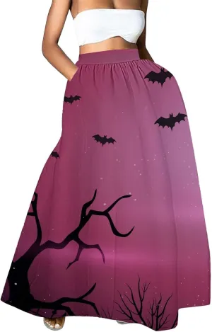 Black Tutu Skirt for Women Waist Party Beach Pocket Long Maxi Skirt Halloween Black Skirt Set Women Tutu Skirt