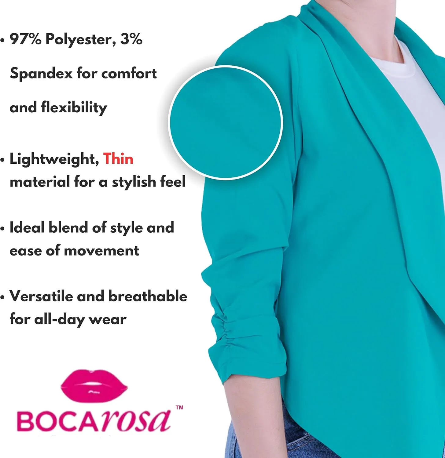 Blazer Long Sleeve Women Casual Business Open Front Long Sleeve Work Office Blazer Jacket Fashion Ladies Trendy