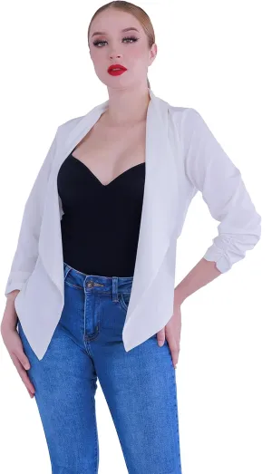 Blazer Long Sleeve Women Casual Business Open Front Long Sleeve Work Office Blazer Jacket Fashion Ladies Trendy