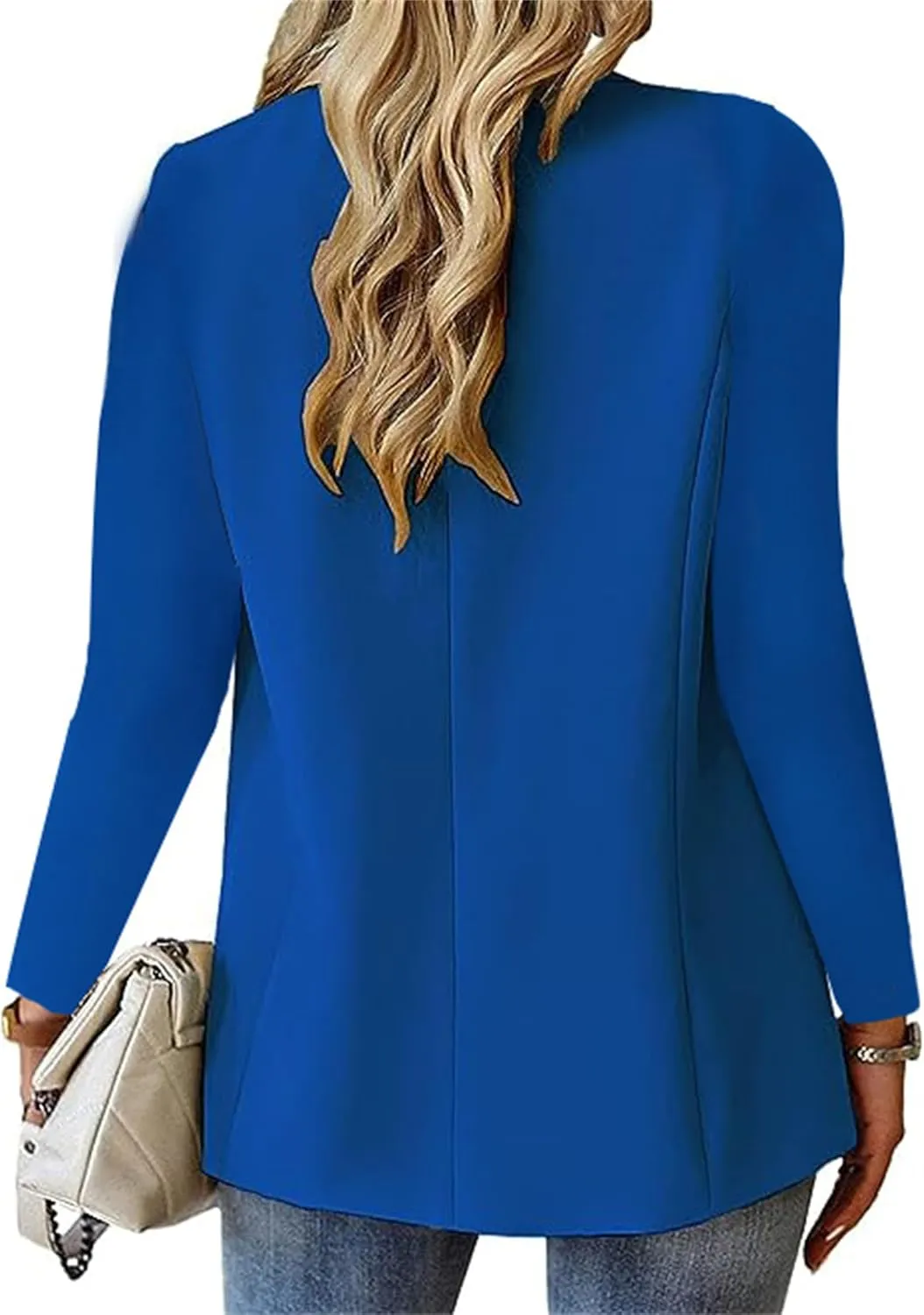 Blazers for Women Business Casual Blazer Open Front Cardigan Long Sleeve Notch Collar Blazer Work Office Suit Jacket