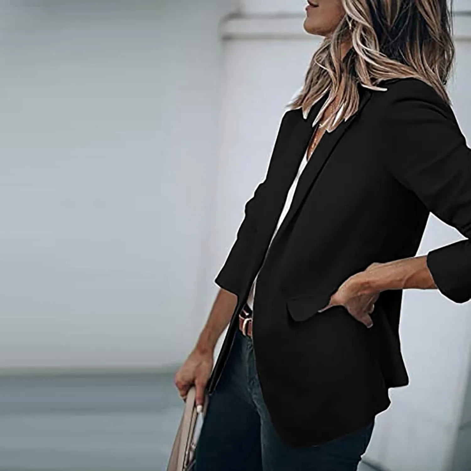 Blazers for Women Business Casual Solid/Ombre/Striped 2025 Fall Fashion Jackets Cardigan with Pockets
