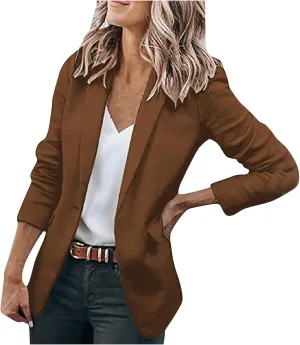Blazers for Women Business Casual Solid/Ombre/Striped 2025 Fall Fashion Jackets Cardigan with Pockets