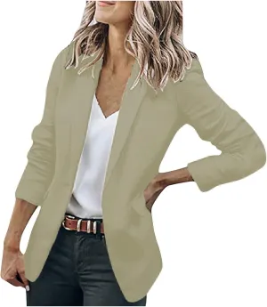 Blazers for Women Business Casual Solid/Ombre/Striped 2025 Fall Fashion Jackets Cardigan with Pockets