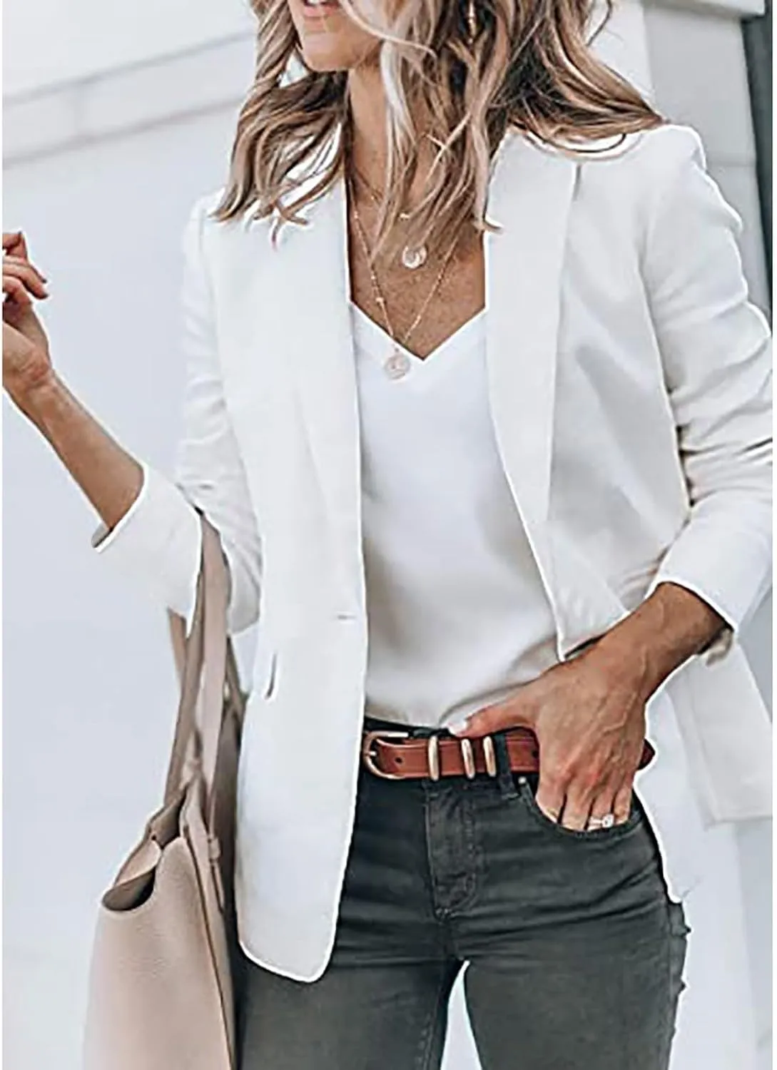 Blazers for Women Business Casual Solid/Ombre/Striped 2025 Fall Fashion Jackets Cardigan with Pockets
