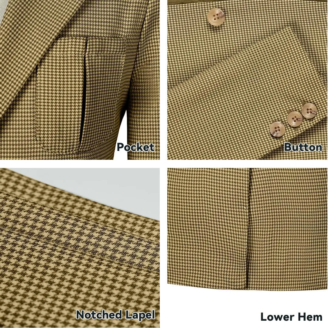 Boy Suit Plaid Blazer 2 Button Coat Stylish Cute Stretch Fabric Notched Lapel Formal Ring Bearer Wedding Homecoming