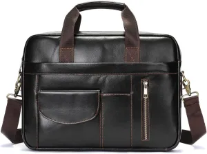 Briefcase Business Bag Portable Bag Top Layer Cowhide Computer Bag Business Bag