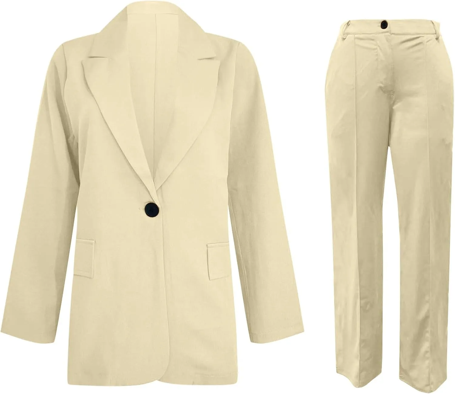 Business Casual Clothes for Women Fashion Suits Two Piece Outfits Dressy Blazer and Wide Leg Pant Plus Size Suit Sets