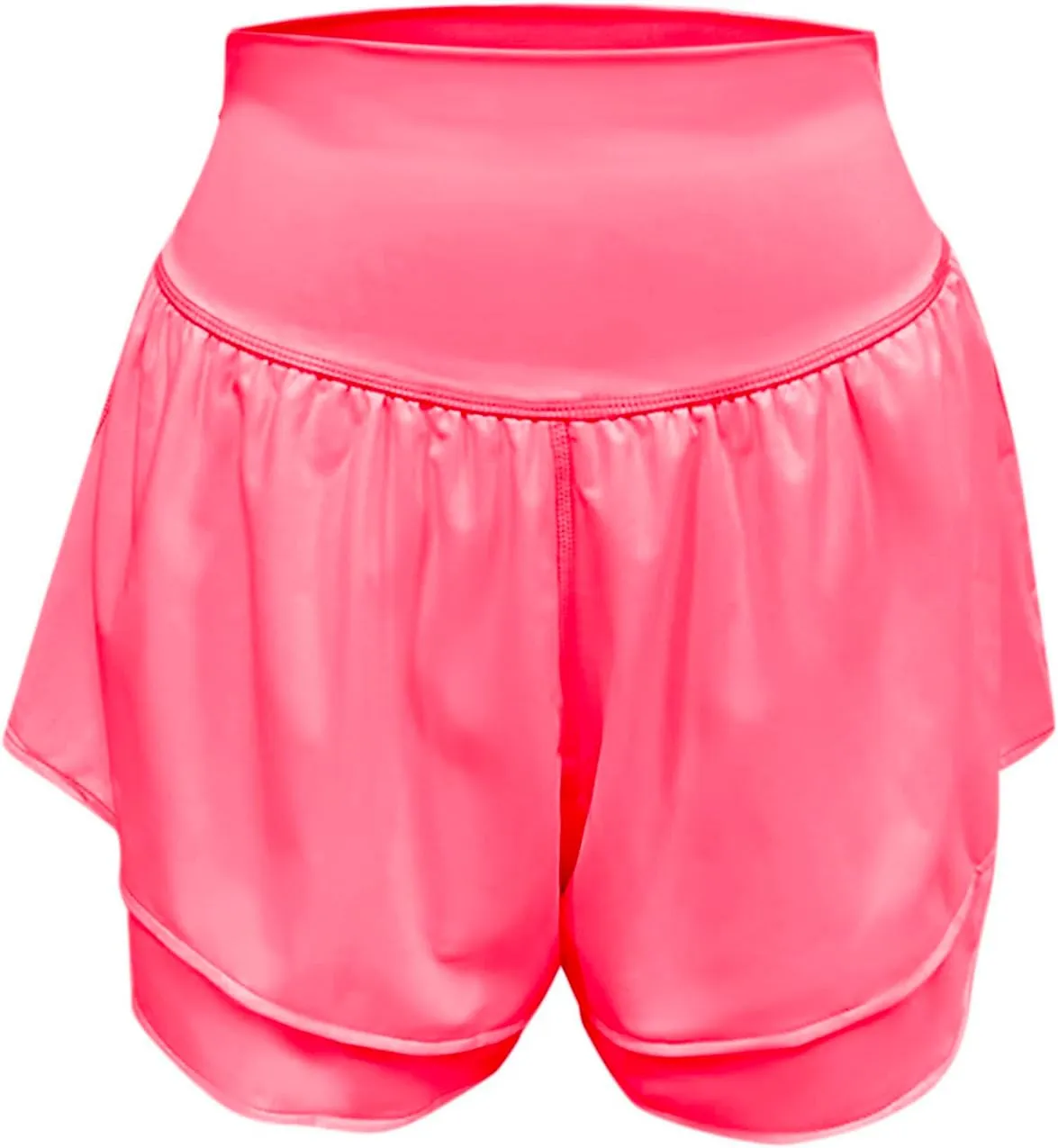 Butterfly Flowy Skirts for Women 2 in 1 High Waisted Workout Athletic Tennis Skort with Short Gym Ruffled Mini Skirt