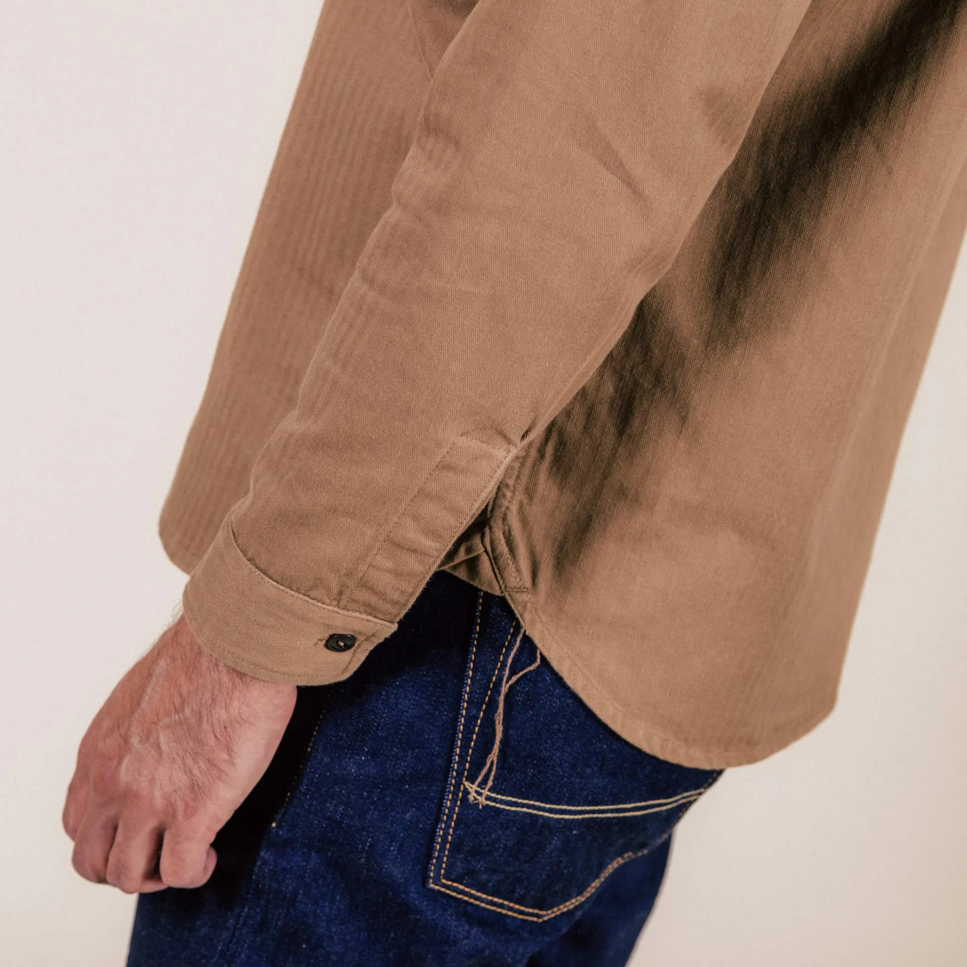 BWS-02 UTILITY SHIRT 8 oz. brown herringbone [CORE]