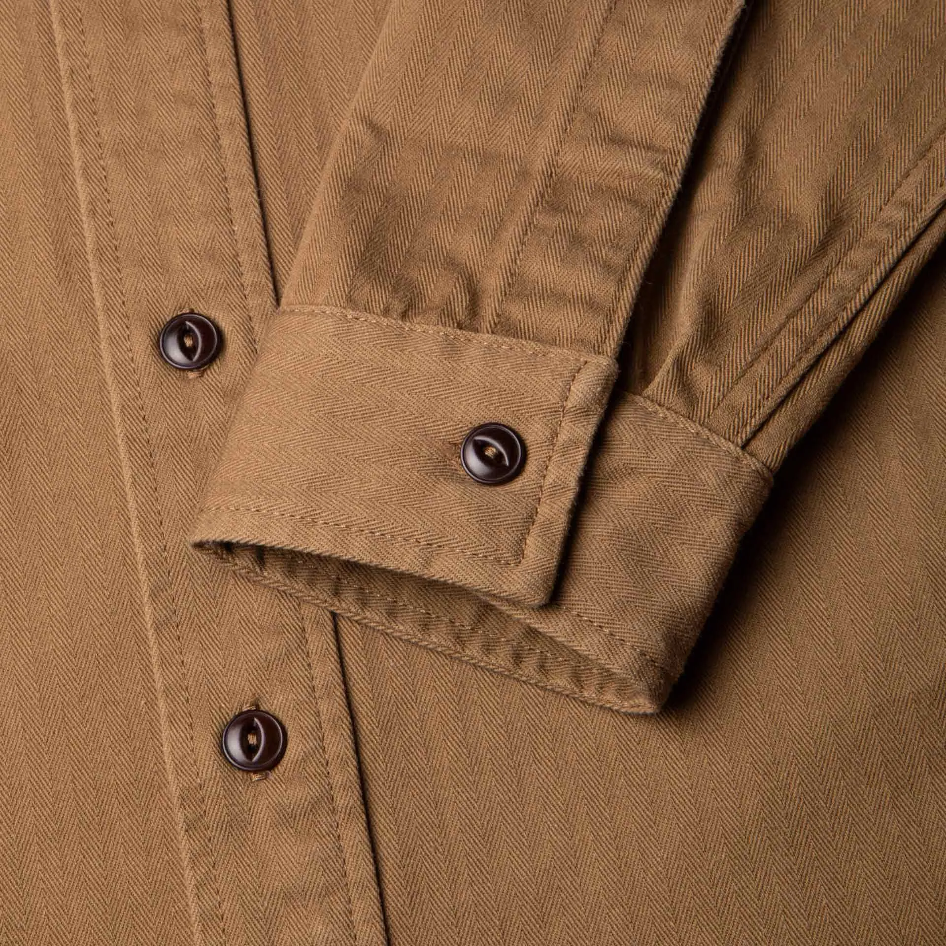 BWS-02 UTILITY SHIRT 8 oz. brown herringbone [CORE]
