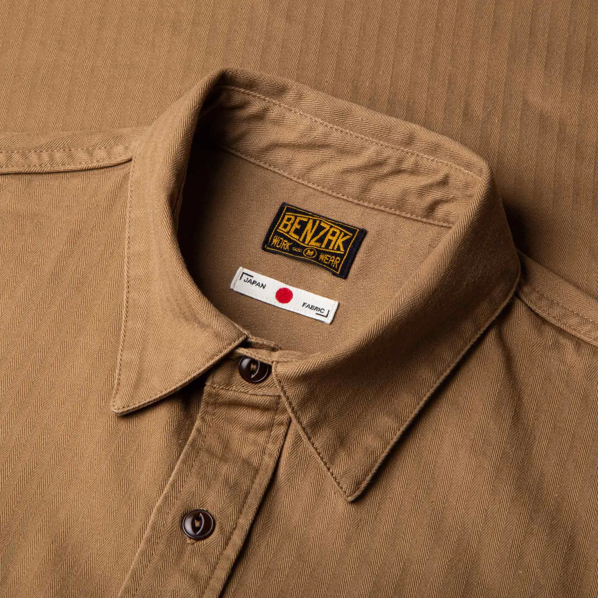 BWS-02 UTILITY SHIRT 8 oz. brown herringbone [CORE]
