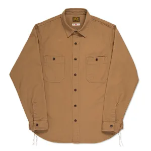 BWS-02 UTILITY SHIRT 8 oz. brown herringbone [CORE]