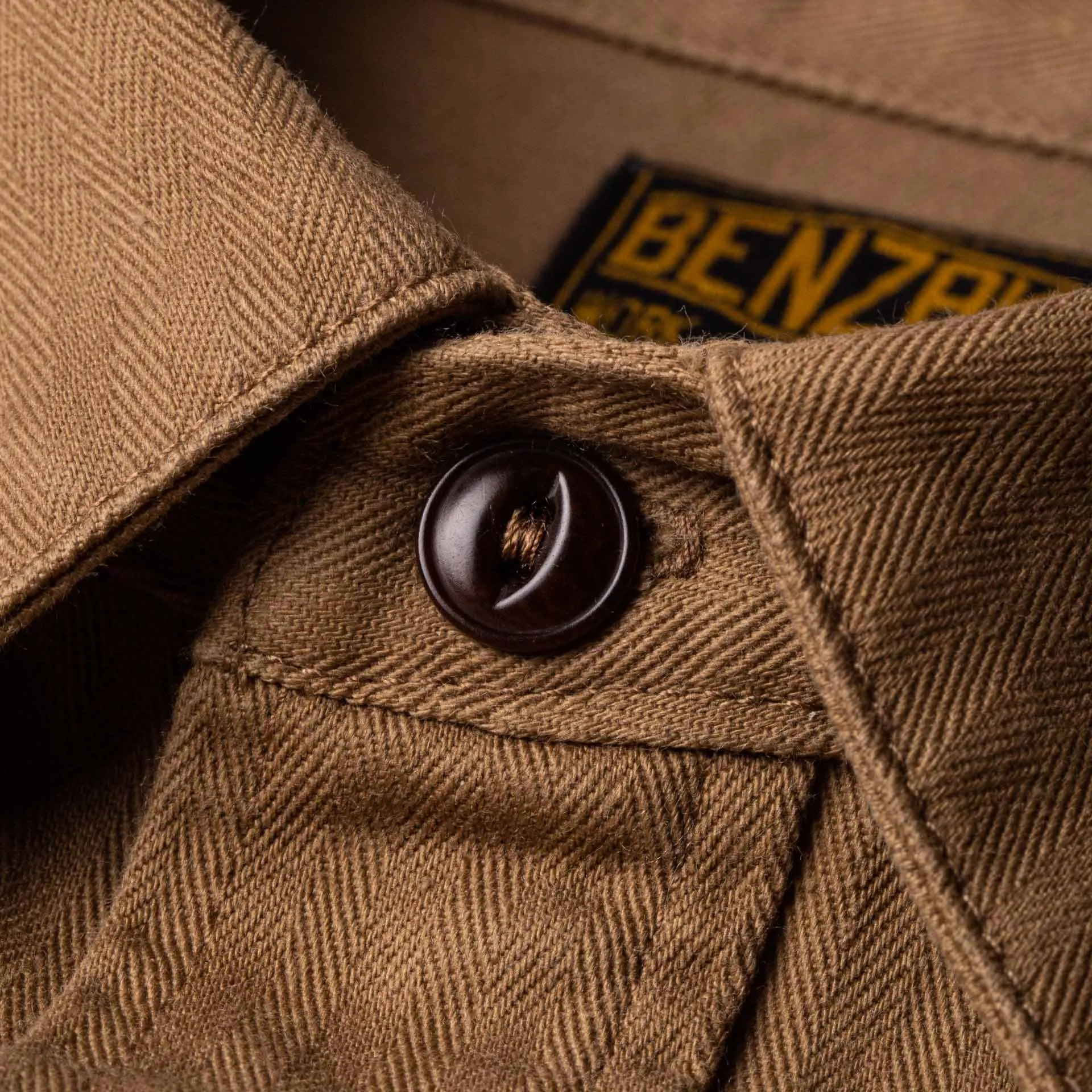 BWS-02 UTILITY SHIRT 8 oz. brown herringbone [CORE]