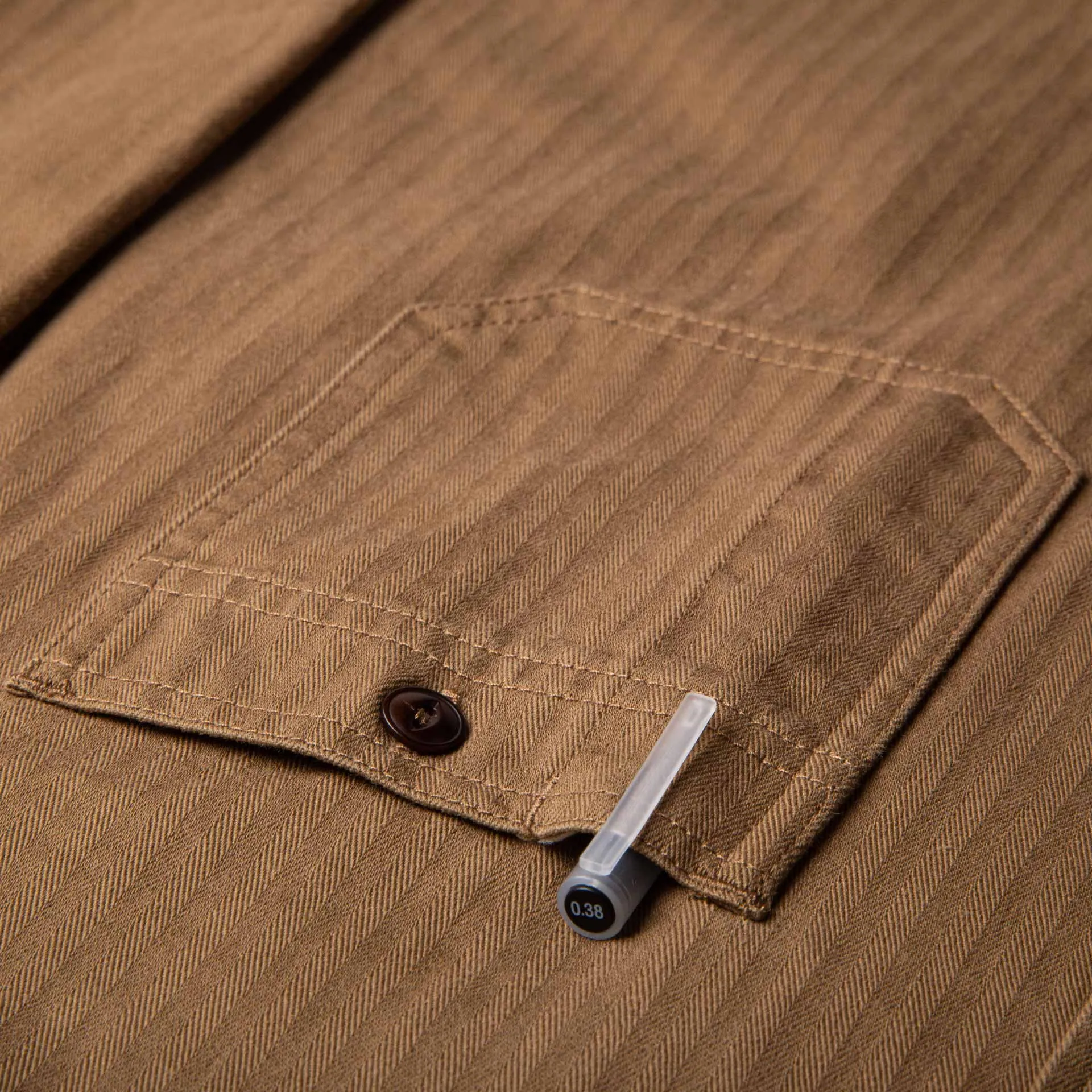 BWS-02 UTILITY SHIRT 8 oz. brown herringbone [CORE]