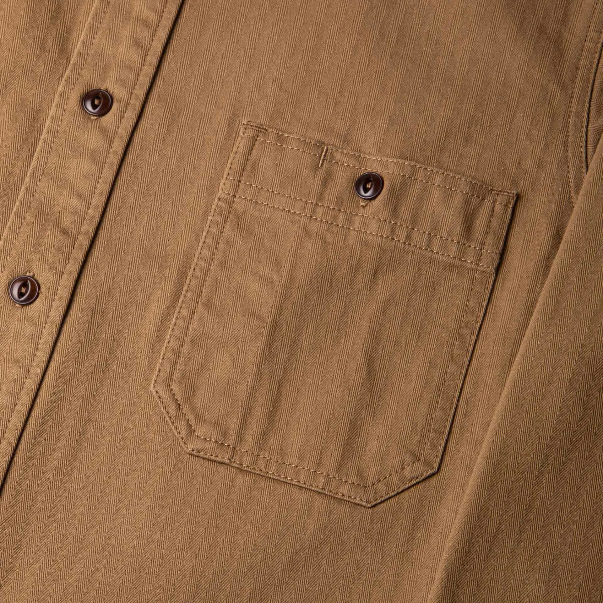 BWS-02 UTILITY SHIRT 8 oz. brown herringbone [CORE]