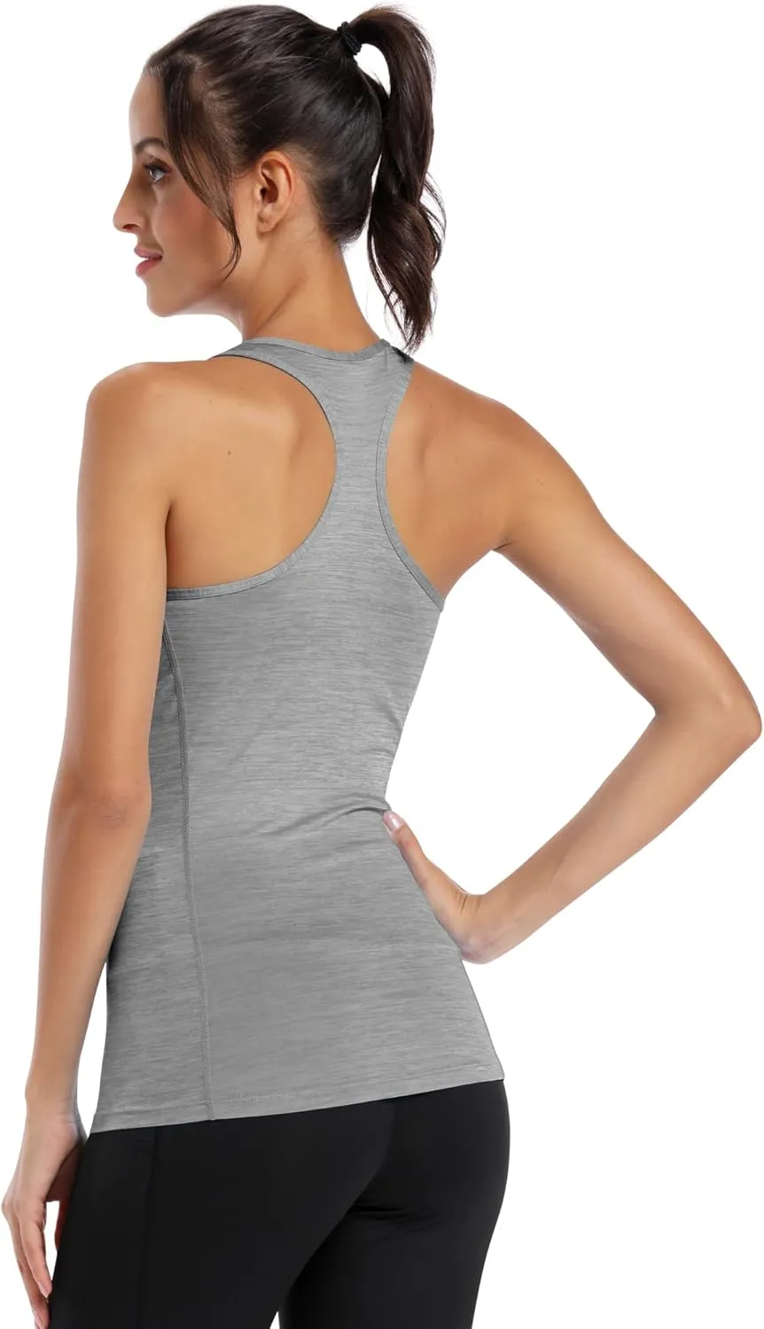 CADMUS 3 Pack Women's Compression Tank Top Athletic Dry Fit Base Layer