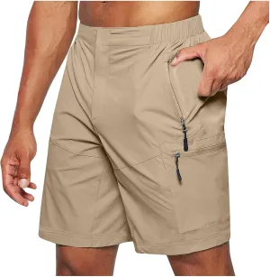 Cargo Shorts for Men Lightweight Quick Dry Summer Beach Shorts Stretch Waist Loose Casual Golf Work Pants with Pocket