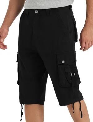 Cargo Shorts for Men Multi Pockets Mens Shorts Twill Below Knee 13 Inches Cotton Relaxed Fit Hiking Outdoor Work