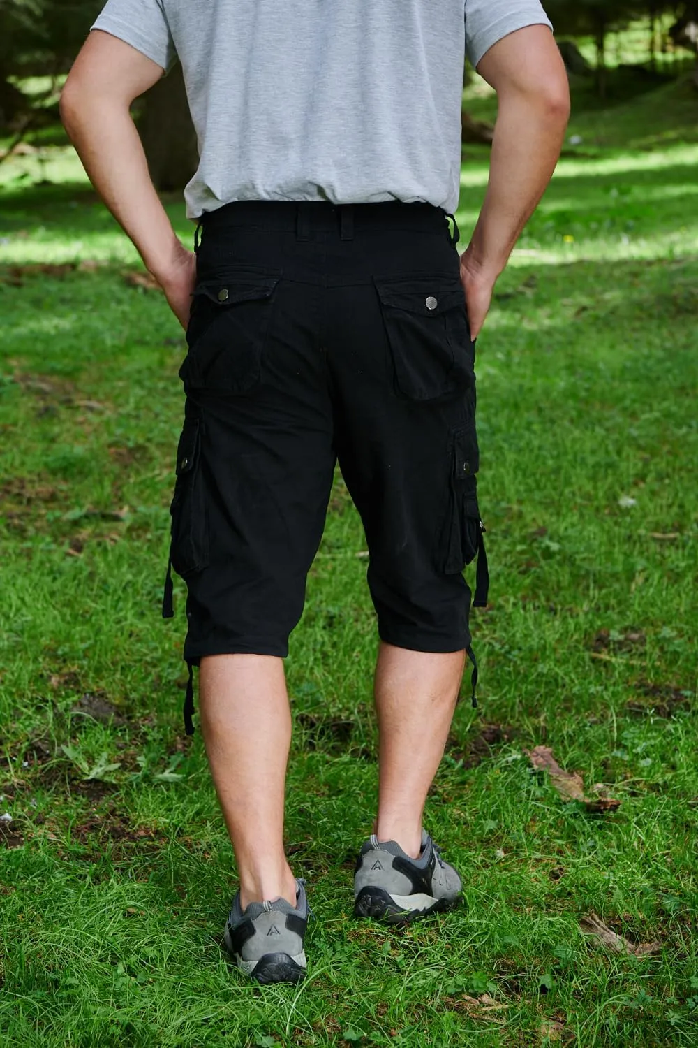 Cargo Shorts for Men Multi Pockets Mens Shorts Twill Below Knee 13 Inches Cotton Relaxed Fit Hiking Outdoor Work