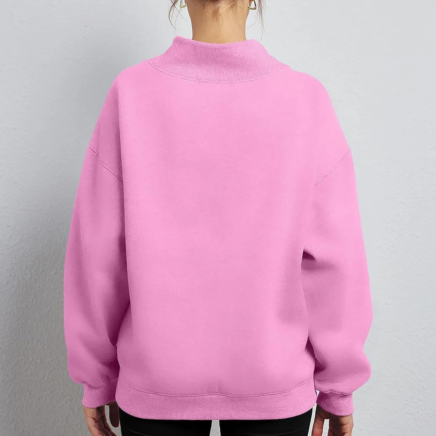 Ceboyel Fall Sweatshirts For Women 2023 Oversized Pullover Shirts High Neck Long Sleeve Tops Y2K Trendy Fashion Clothing