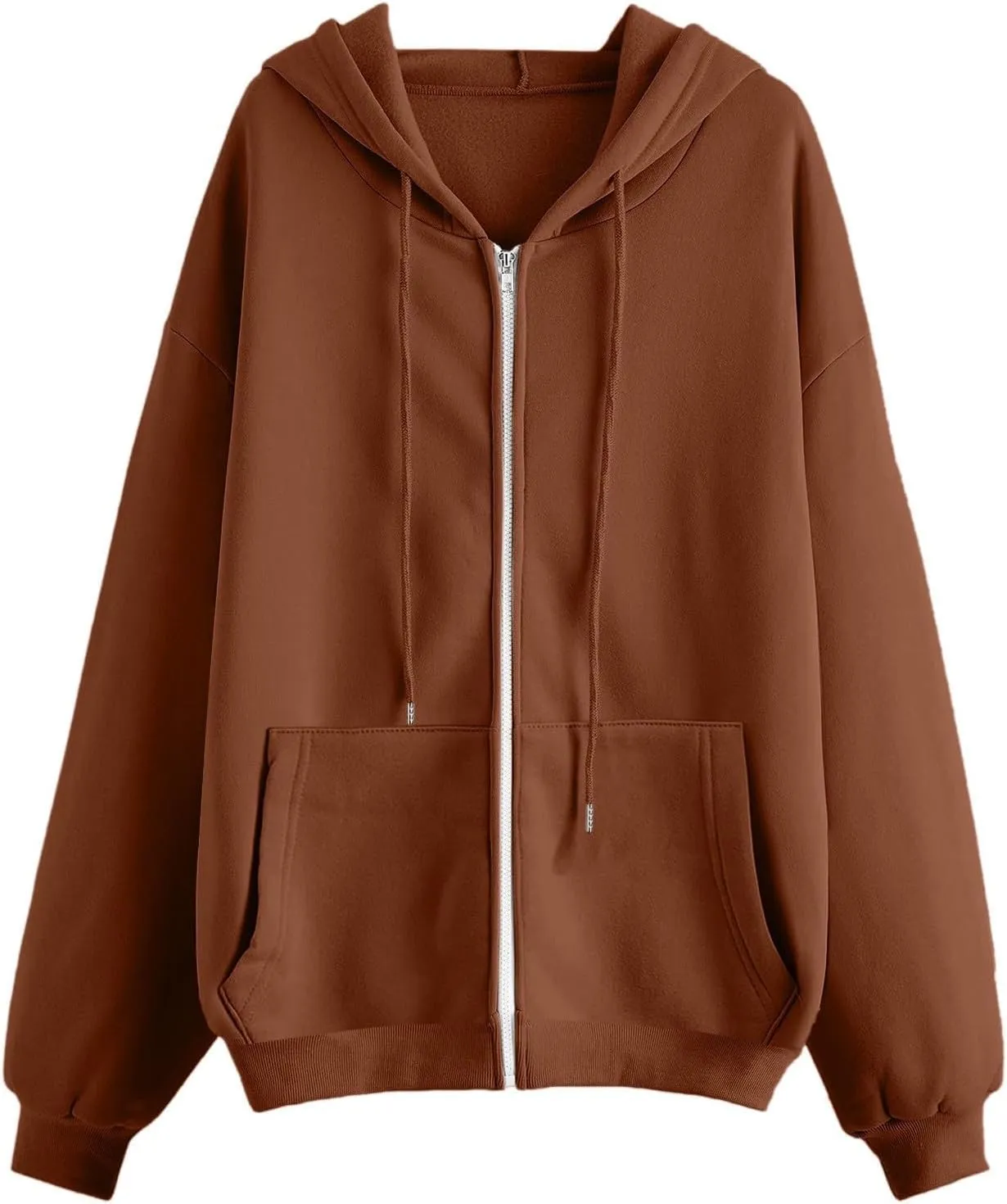 Ceboyel Full Zip Up Hoodies For Women Oversized Sweatshirts Tops Long Sleeve Fall Jackets Y2K Preppy Teen Girl Clothes 2023