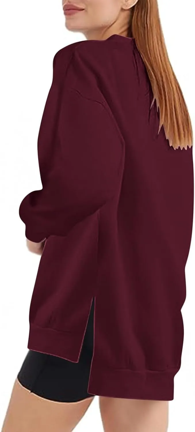 Ceboyel Oversized Sweatshirt For Women Long Sleeve Crewneck Pullover Fall Sweater Tops Y2K Trendy Fashion Clothing Outfits