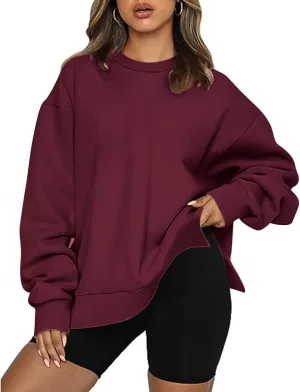 Ceboyel Oversized Sweatshirt For Women Long Sleeve Crewneck Pullover Fall Sweater Tops Y2K Trendy Fashion Clothing Outfits