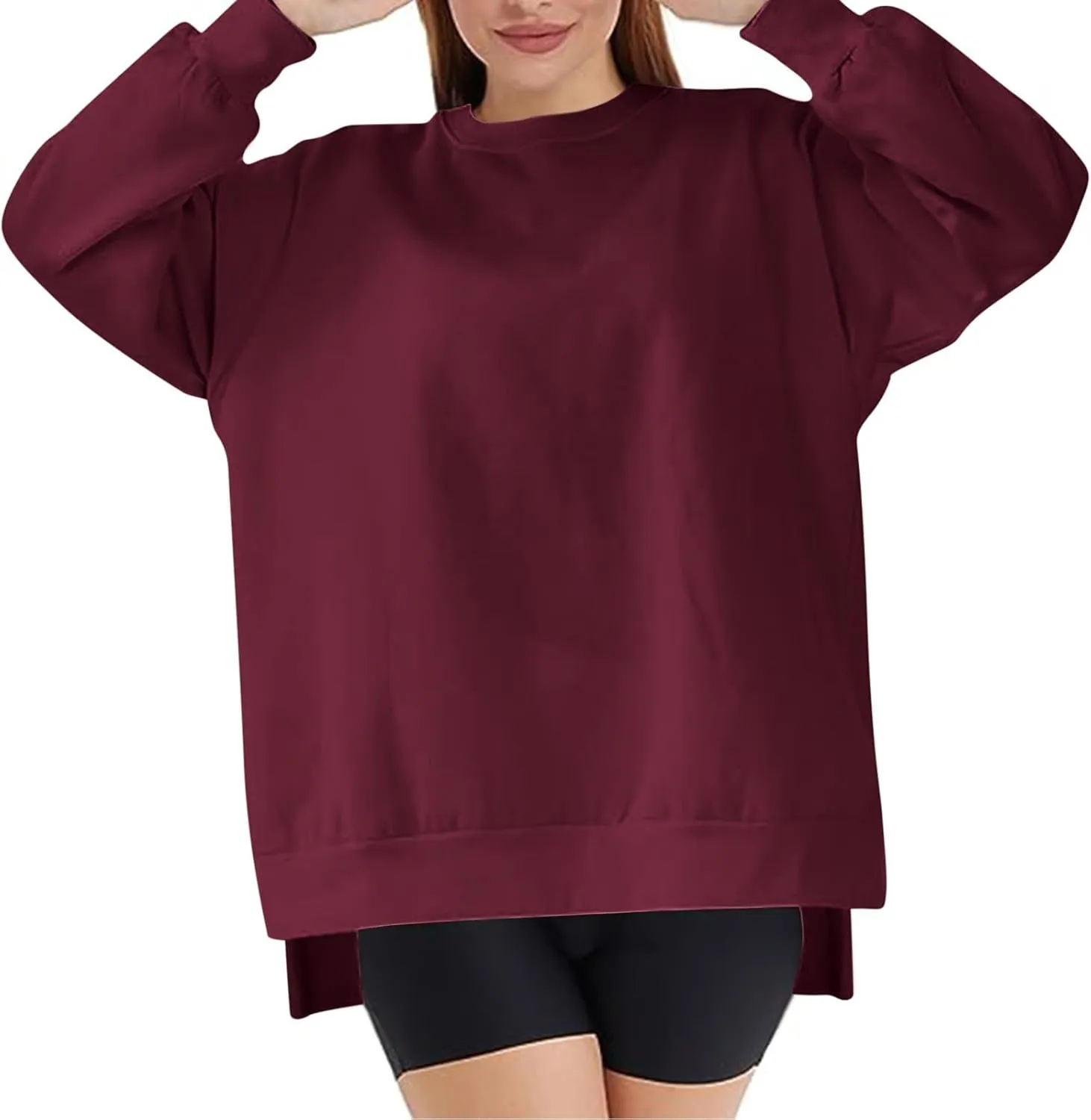 Ceboyel Oversized Sweatshirt For Women Long Sleeve Crewneck Pullover Fall Sweater Tops Y2K Trendy Fashion Clothing Outfits