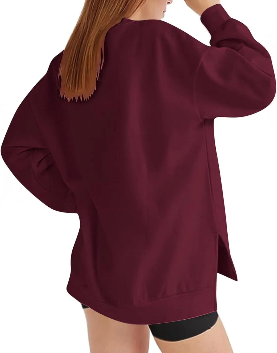Ceboyel Oversized Sweatshirt For Women Long Sleeve Crewneck Pullover Fall Sweater Tops Y2K Trendy Fashion Clothing Outfits