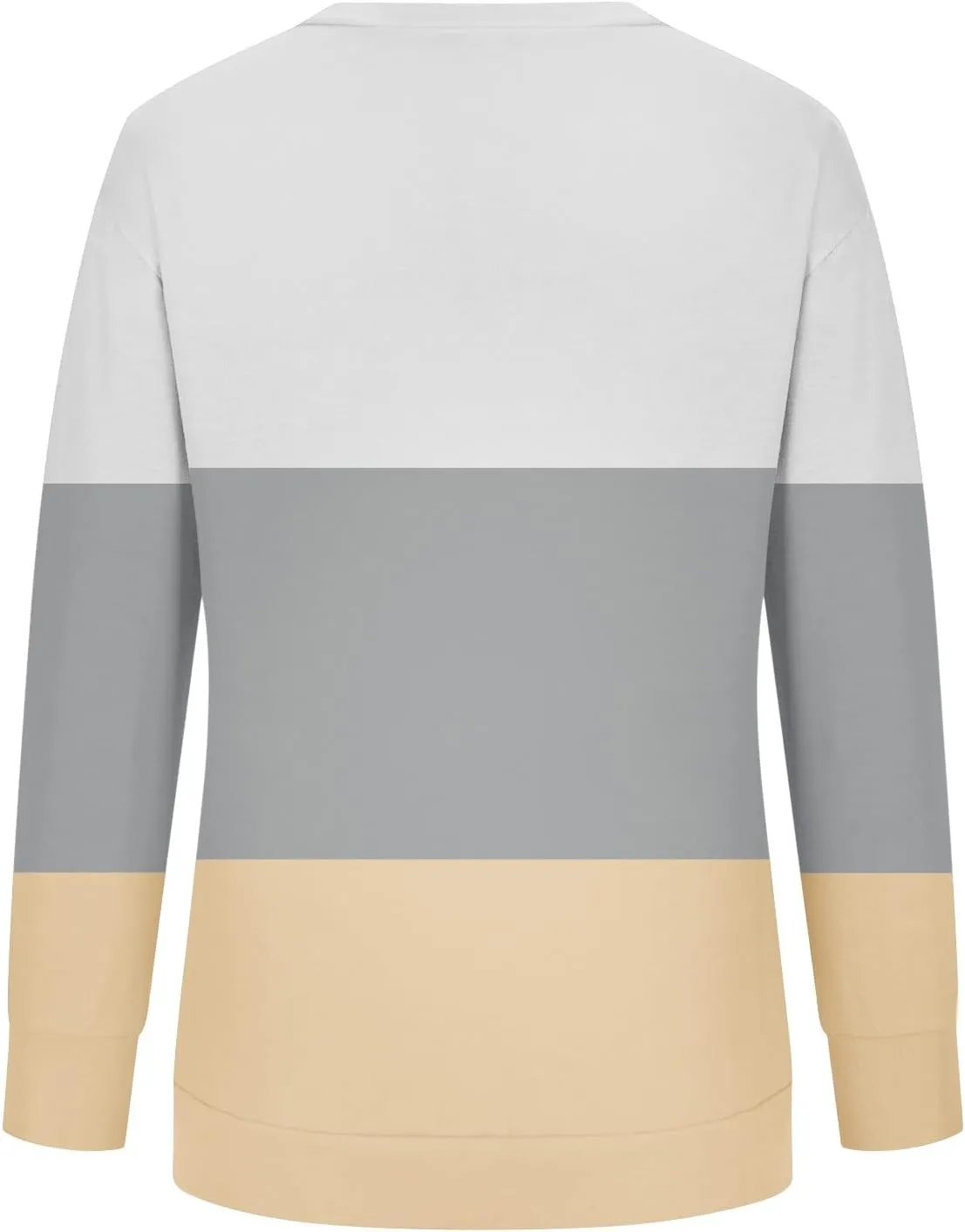 Ceboyel Women Crewneck Sweatshirts 2023 Color Block Pullover Long Sleeve Shirts Loose Fit Fall Fashion Clothing