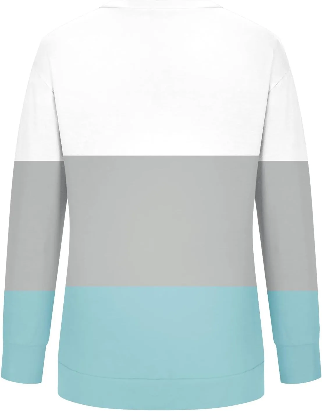 Ceboyel Women Crewneck Sweatshirts 2023 Color Block Pullover Long Sleeve Shirts Loose Fit Fall Fashion Clothing