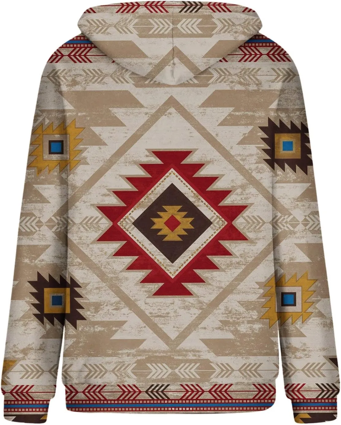 Ceboyel Women Western Aztec Hoodies Fashion Sweatshirt Pullover Ethnic Vintage Graphic Shirts Tops Causal Fall Clothes